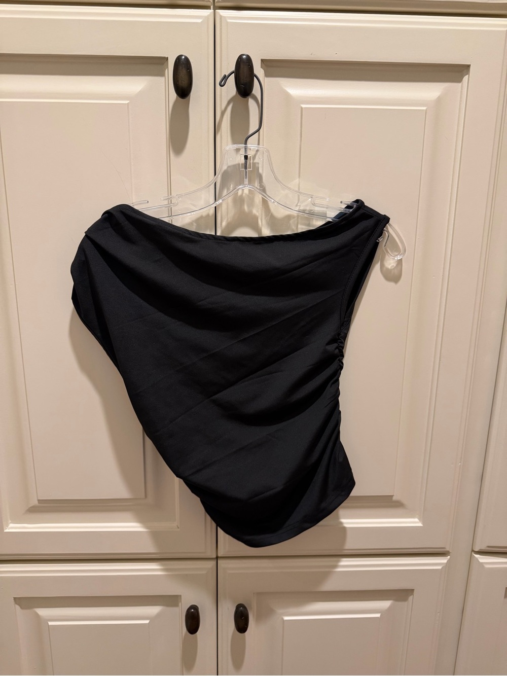 SHEIN Black Asymmetric Draped Women's Skirt